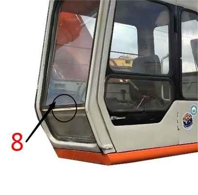 EX-1 EX120-1 EX200-1 হিটাচি এক্সক্যাভেটর গ্লাস ডান পাশের অবস্থান নং 8 টেম্পারড গ্লাস