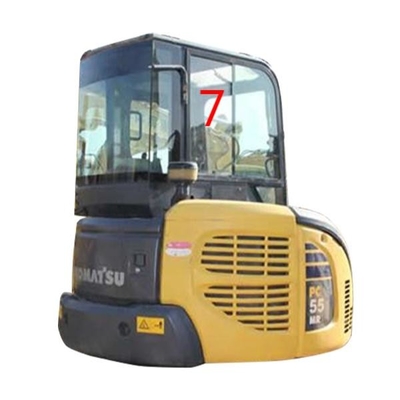 DOT KOMATSU PC55MR এক্সক্যাভেটর উইন্ডো প্রতিস্থাপন ডান পাশের অবস্থান নং 7