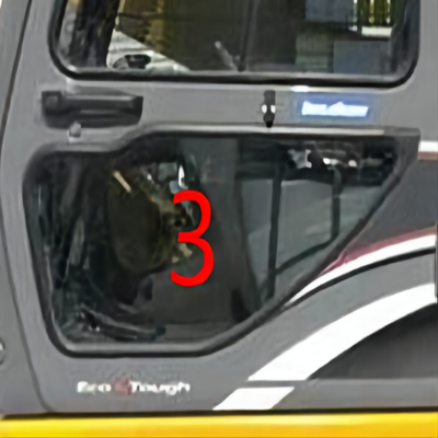 খননকারী কেবিন KATO গ্লাস বাম দরজা নিম্ন অবস্থান NO.3 OEM