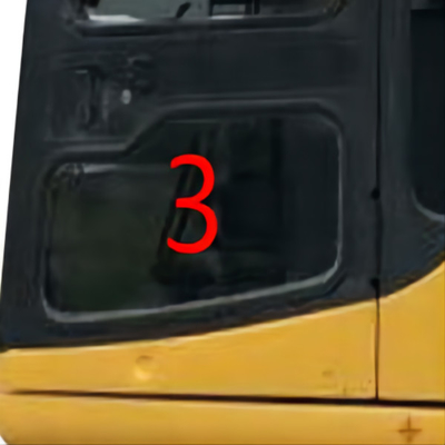 ISO খননকারী কেবিন KOMATSU ক্যাব গ্লাস বাম দরজা নিম্ন অবস্থান নং 3