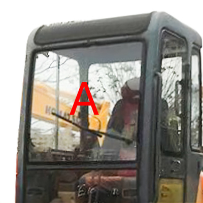 DAEWOO DH55 এক্সক্যাভেটর ক্যাব গ্লাস সামনের দিকের অবস্থান A 5 মিমি পুরু