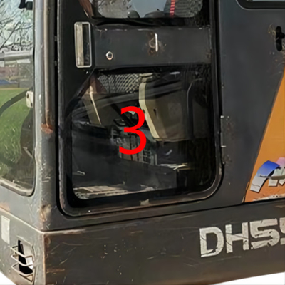 নির্মাণ মেশিন এক্সকাভেটর ক্যাব গ্লাস 5 মিমি পুরু 450 মিমি প্রশস্ত
