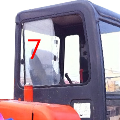 DOT DAEWOO DH55 এক্সক্যাভেটর কোমাতসু ক্যাব গ্লাস ডান পাশের অবস্থান নং 7