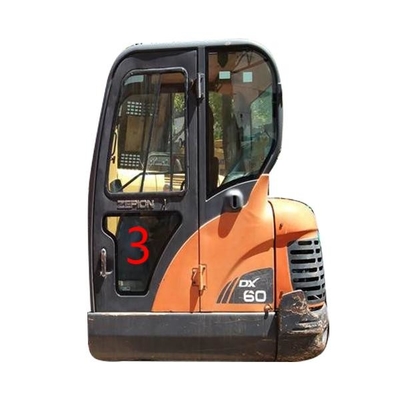 DOOSAN মিনি ডিগার গ্লাস প্রতিস্থাপন RoHS বাম দরজা নিম্ন অবস্থান নং 3