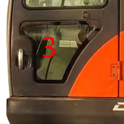 DOOSAN মিনি ডিগার গ্লাস প্রতিস্থাপন RoHS বাম দরজা নিম্ন অবস্থান নং 3