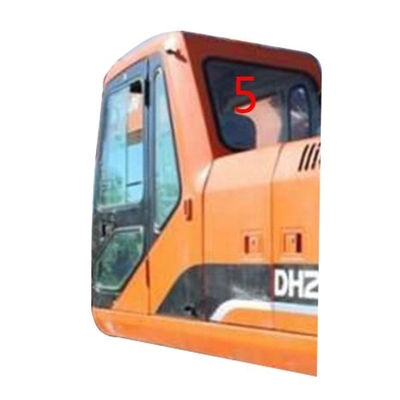 DH215-9 এক্সকাভেটর কেবিন DOOSAN গ্লাস টেম্পারড ব্যাক সাইড উইন্ডো প্রতিস্থাপন