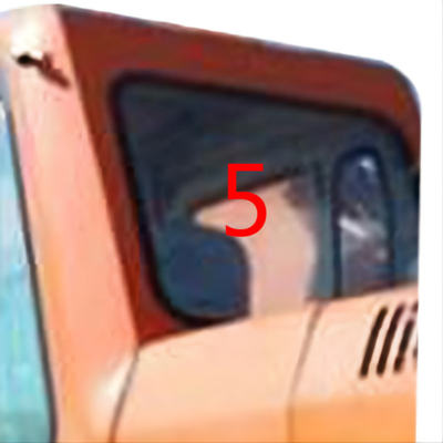 DH215-9 এক্সকাভেটর কেবিন DOOSAN গ্লাস টেম্পারড ব্যাক সাইড উইন্ডো প্রতিস্থাপন