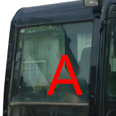E307E CAT307E ক্যাটারপিলার ক্যাব গ্লাস সাদা সামনের উইন্ডস্ক্রিন গ্লাস