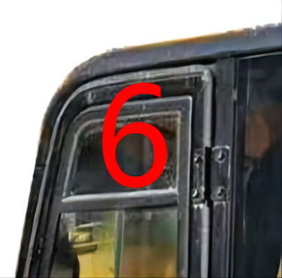 ক্যাটারপিলার মিনি ডিগার গ্লাস রিপ্লেসমেন্ট টেম্পারড উইন্ডশিল্ড বাম দরজা উপরের অবস্থান নং 6