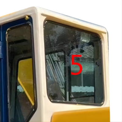 নমন প্রতিরোধী KOMATSU ক্যাব গ্লাস এক্সক্যাভেটর পিছনের দিকের উইন্ডো প্রতিস্থাপন