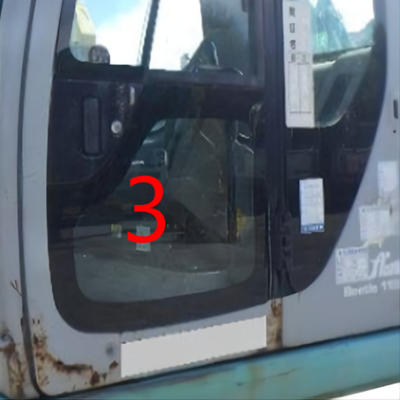 OEM KOBELCO এক্সকাভেটর গ্লাস বাম দরজার নিম্ন অবস্থান নং 3 সবুজ উইন্ডস্ক্রিন প্রতিস্থাপন