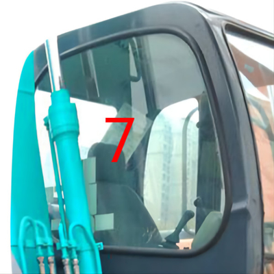 ডান দিকের KOBELCO কাস্টম উইন্ডশীল্ড গ্লাস সবুজ মিনি এক্সকাভেটর গ্লাস