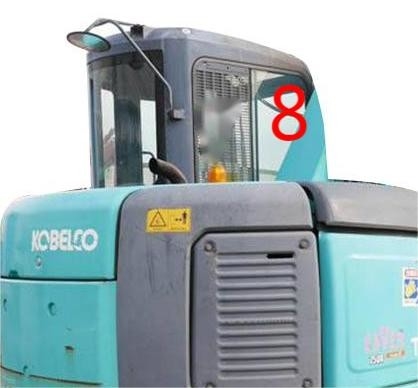 তাপমাত্রা প্রতিরোধী এক্সকাভেটর ক্যাব গ্লাস KOBELCO ডান পাশের অবস্থান নং 8