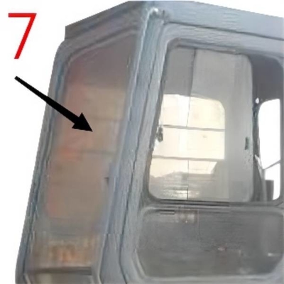 EX-1 EX120-1 EX200-1 হিটাচি এক্সক্যাভেটর গ্লাস ডান পাশের অবস্থান নং 7 টেম্পারড গ্লাস