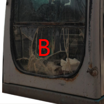 SK-6 SK230-6 SK-8 KOBELCO এক্সকাভেটর উইন্ডো প্রতিস্থাপন সামনের নিচের অবস্থান B