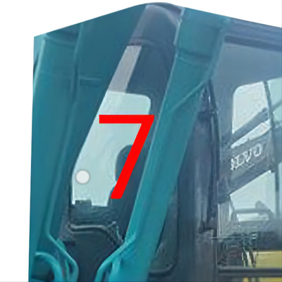 SK-6 SK-8 SK230-6 KOBELCO এক্সকাভেটর গ্লাস ডান পাশের অবস্থান নং 7 উইন্ডশিল্ড টেম্পারড গ্লাস