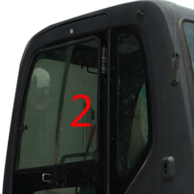 SK230-6 SK-6 SK-8 এক্সক্যাভেটর ডোর উইন্ডো প্রতিস্থাপন বাম স্ট্রেইট সাইড পজিশন নং 2 উইন্ডশিল্ড