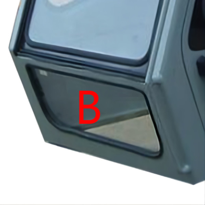 755mm 310mm এক্সকাভেটর উইন্ডস্ক্রিন প্রতিস্থাপন টেম্পারড ফ্রন্ট ডাউন গ্লাস