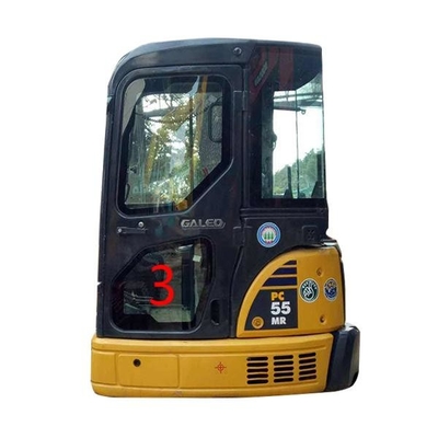 OEM KOMATSU PC55MR ক্যাব গ্লাস বাম দরজা নিম্ন অবস্থান নং 3 ডিগার উইন্ডো প্রতিস্থাপন