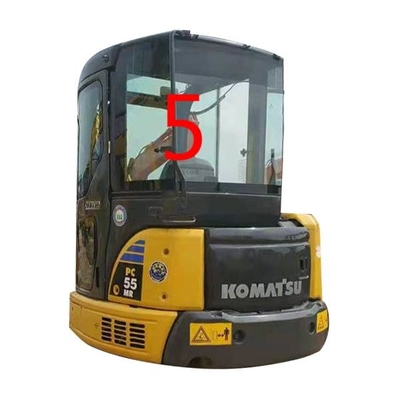 উইন্ডশীল্ড PC55MR PC55 KOMATSU এক্সকাভেটর উইন্ডো প্রতিস্থাপন RoHS পিছনের দিক নং 5