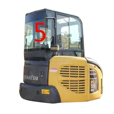 উইন্ডশীল্ড PC55MR PC55 KOMATSU এক্সকাভেটর উইন্ডো প্রতিস্থাপন RoHS পিছনের দিক নং 5