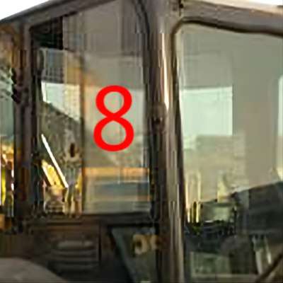 DOT KOMATSU PC55MR এক্সক্যাভেটর উইন্ডো প্রতিস্থাপন ডান পাশের অবস্থান নং 8
