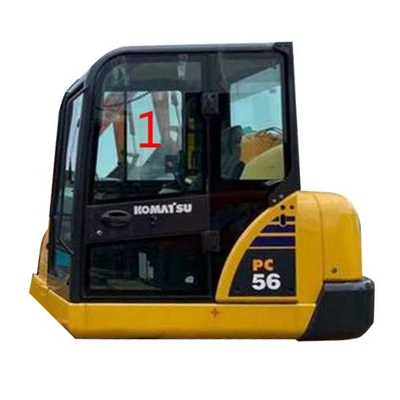 PC56-7 PC56 KOMATSU ক্যাব গ্লাস বাম পাশের অবস্থান নং 1 বিগ গ্লাস 5 মিমি পুরু