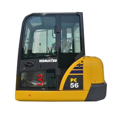 OEM KOMATSU PC6-7 PC56 ক্যাব গ্লাস বাম দরজা নিম্ন অবস্থান নং 3 উইন্ডো প্রতিস্থাপন