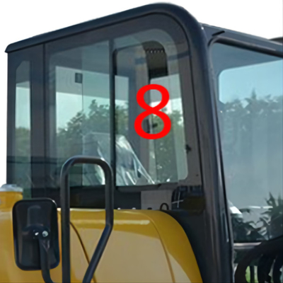 PC56-7 PC56 KOMATSU এক্সকাভেটর উইন্ডো প্রতিস্থাপন ডান পাশের অবস্থান নং 8