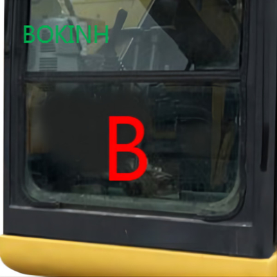 PC70-8 ফ্রন্ট ডাউন কোমাটসু এক্সক্যাভেটর গ্লাস রিপ্লেসমেন্ট টেম্পারড পজিশন বি গ্লাস